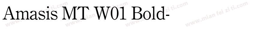 Amasis MT W01 Bold字体转换